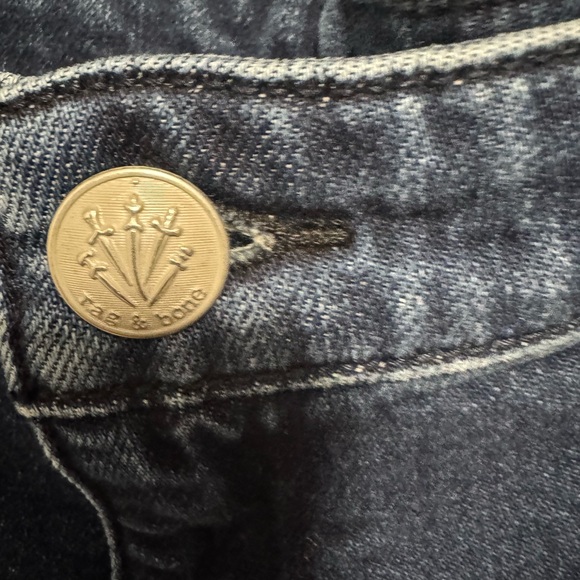 Rag & Bone- women’s Dre low- rise slim boyfriend dark blue jeans. Size 34 - Picture 6 of 7